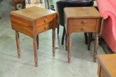 PAIR OF TWO DRAWER DROP LEAF S