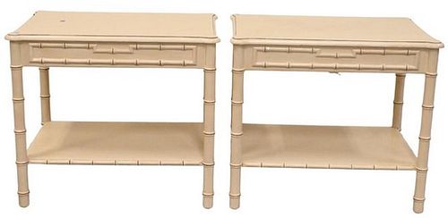 PAIR OF TWO TIER OCCASIONAL