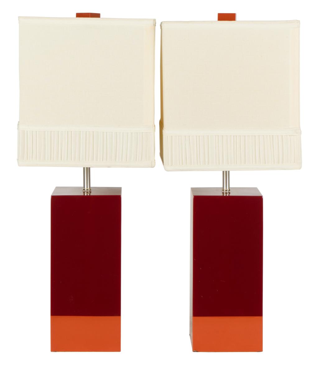 PAIR OF TWO-TONE LAMINATED