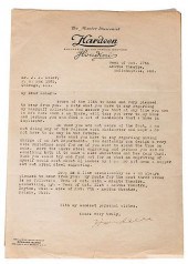 PAIR OF TYPED LETTERS SIGNED,