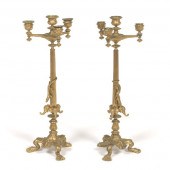 PAIR OF UNUSUAL ART NOUVEAU BR