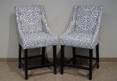 PAIR OF UPHOLSTERED BREAKFAST