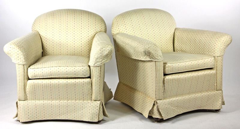 Pair of Upholstered Club