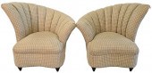 PAIR OF UPHOLSTERED FIRESIDE F