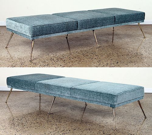 PAIR OF UPHOLSTERED ITALIAN THREE
