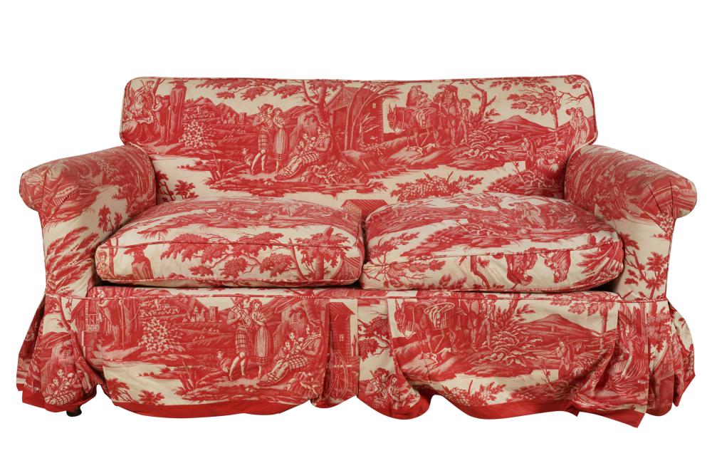 PAIR OF UPHOLSTERED LOVESEATSPair