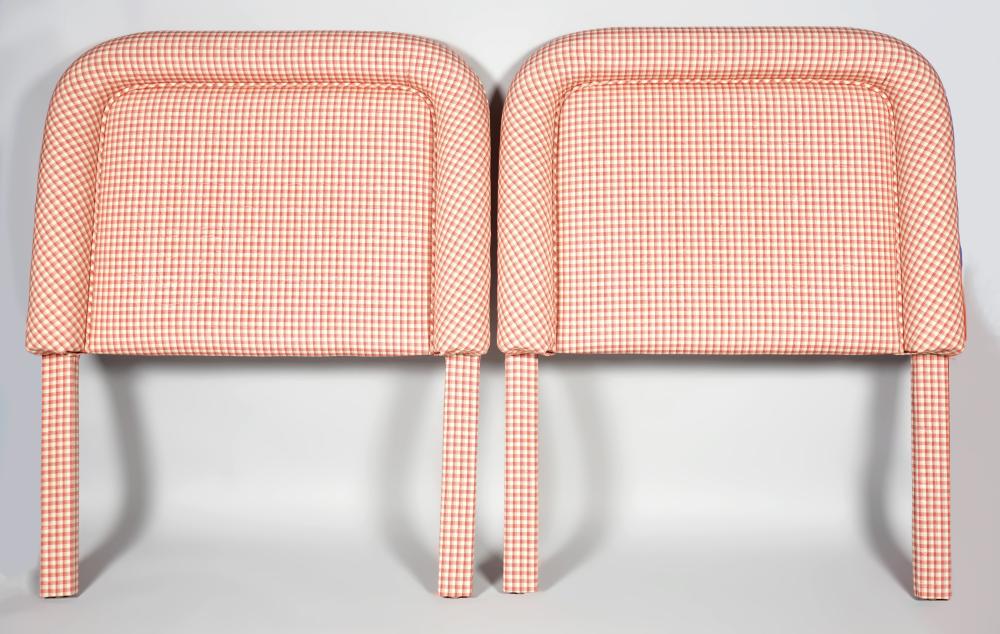 PAIR OF UPHOLSTERED TWIN HEADBOARDS