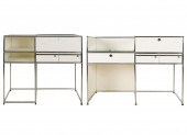 PAIR OF USM HALLER CABINETSchr