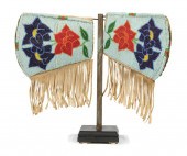 PAIR OF UTE BEADED HIDE CUFFSP