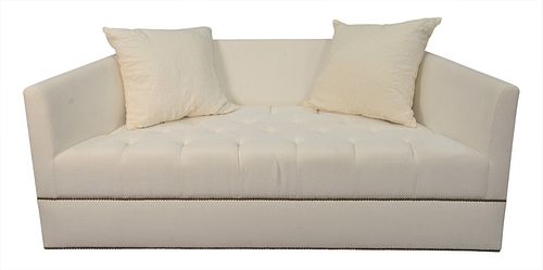 PAIR OF "V" FORM CUSTOM UPHOLSTERED
