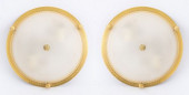 PAIR OF VAUGHAN BRUSHED BRASS