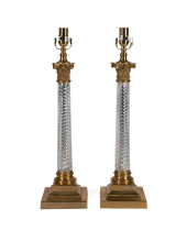 PAIR OF VAUGHAN 'TWIST GLASS C