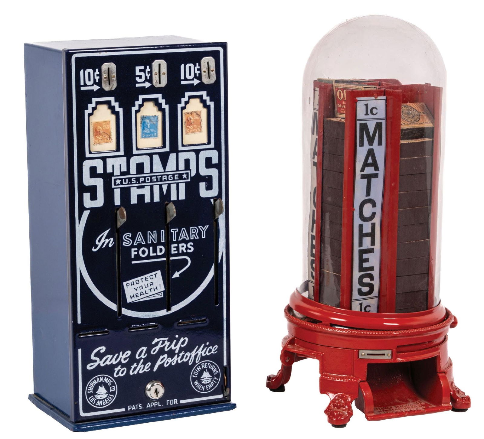 PAIR OF VENDING MACHINESC. 1930.