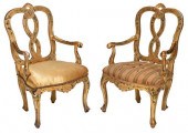 PAIR OF VENETIAN BAROQUE POLYC
