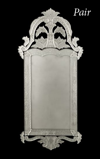 Pair of Venetian Cut and