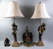 PAIR OF VENETIAN FIGURAL TABLE