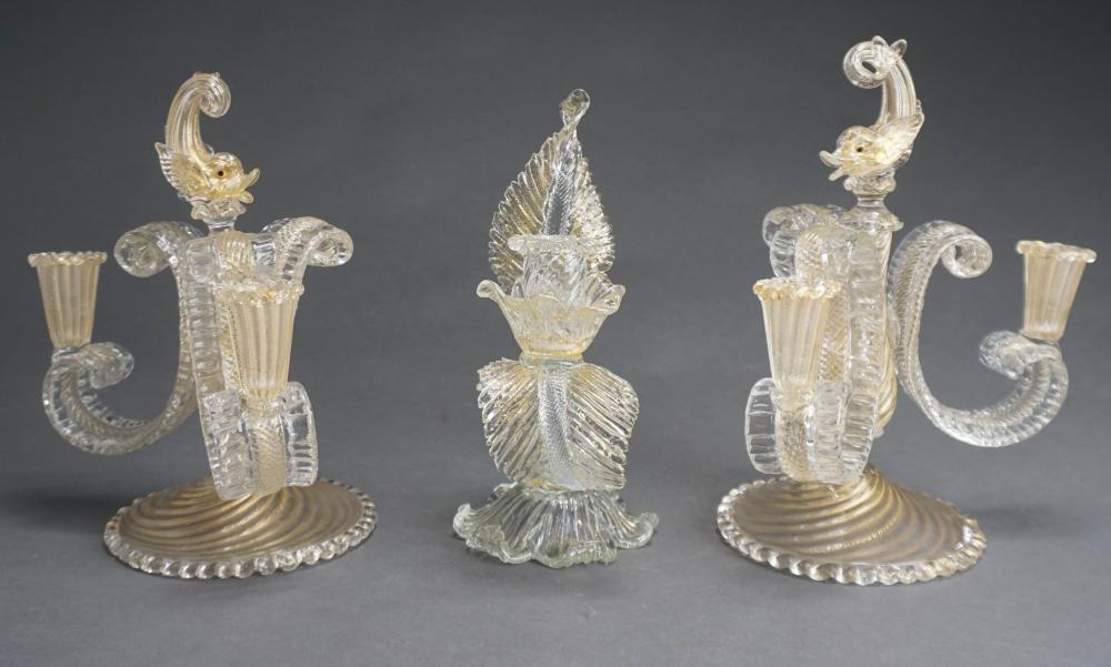 PAIR OF VENETIAN GOLD INCLUDED
