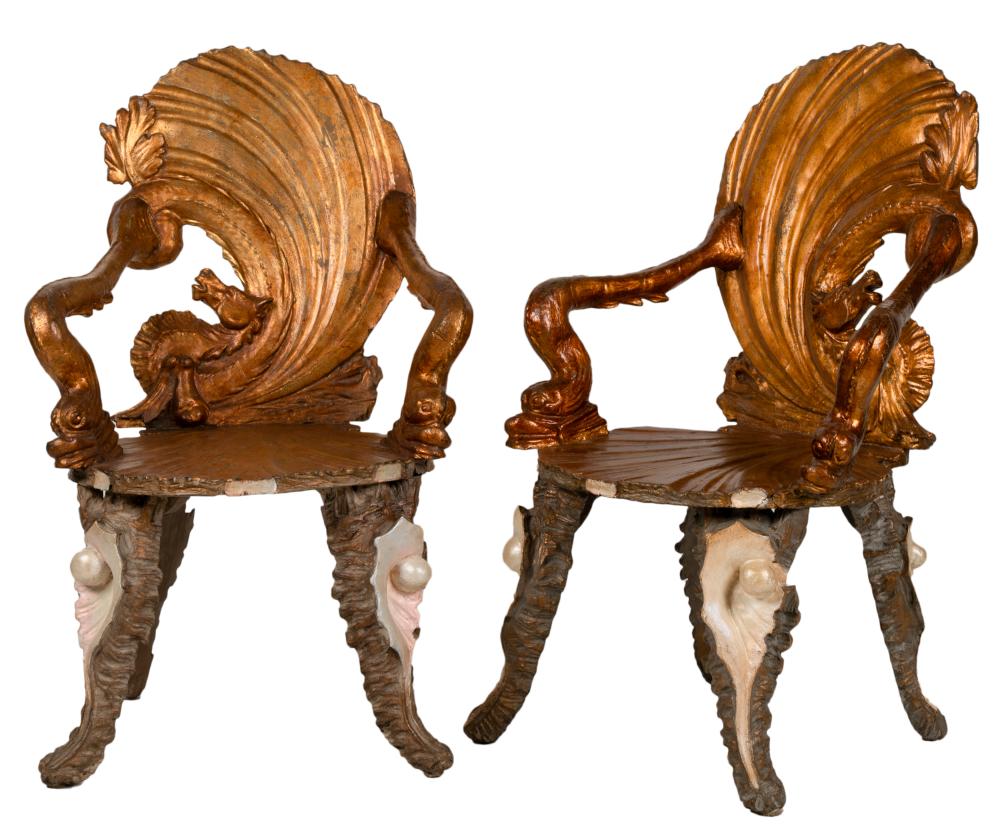 PAIR OF VENETIAN GROTTO