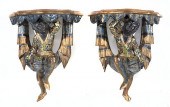 PAIR OF VENETIAN PARCEL GILT A