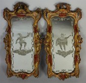 PAIR OF VENETIAN PARCEL-GILT A