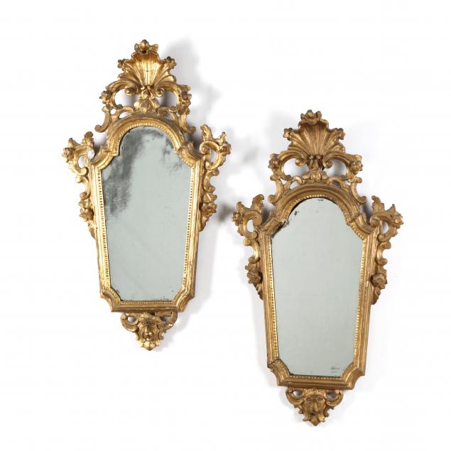 PAIR OF VENETIAN ROCOCO GILTWOOD
