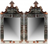 PAIR OF VENETIAN-STYLE ETCHED