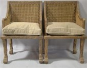 PAIR OF VENETIAN STYLE PAINTED