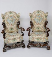 PAIR OF VENETIAN STYLE SEASHEL
