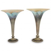 PAIR OF VERA WALTHER ART GLASS