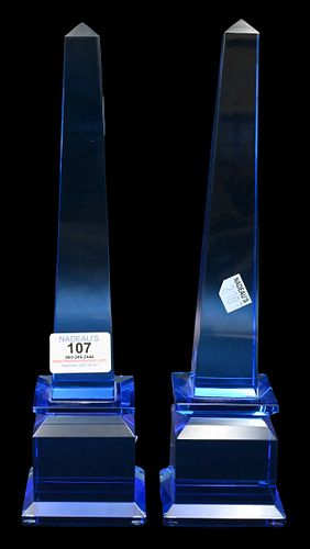 PAIR OF VERITAS BLUE GLASS