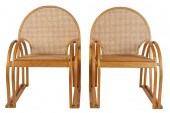 PAIR OF VERMONT TUBBS CANE ARM