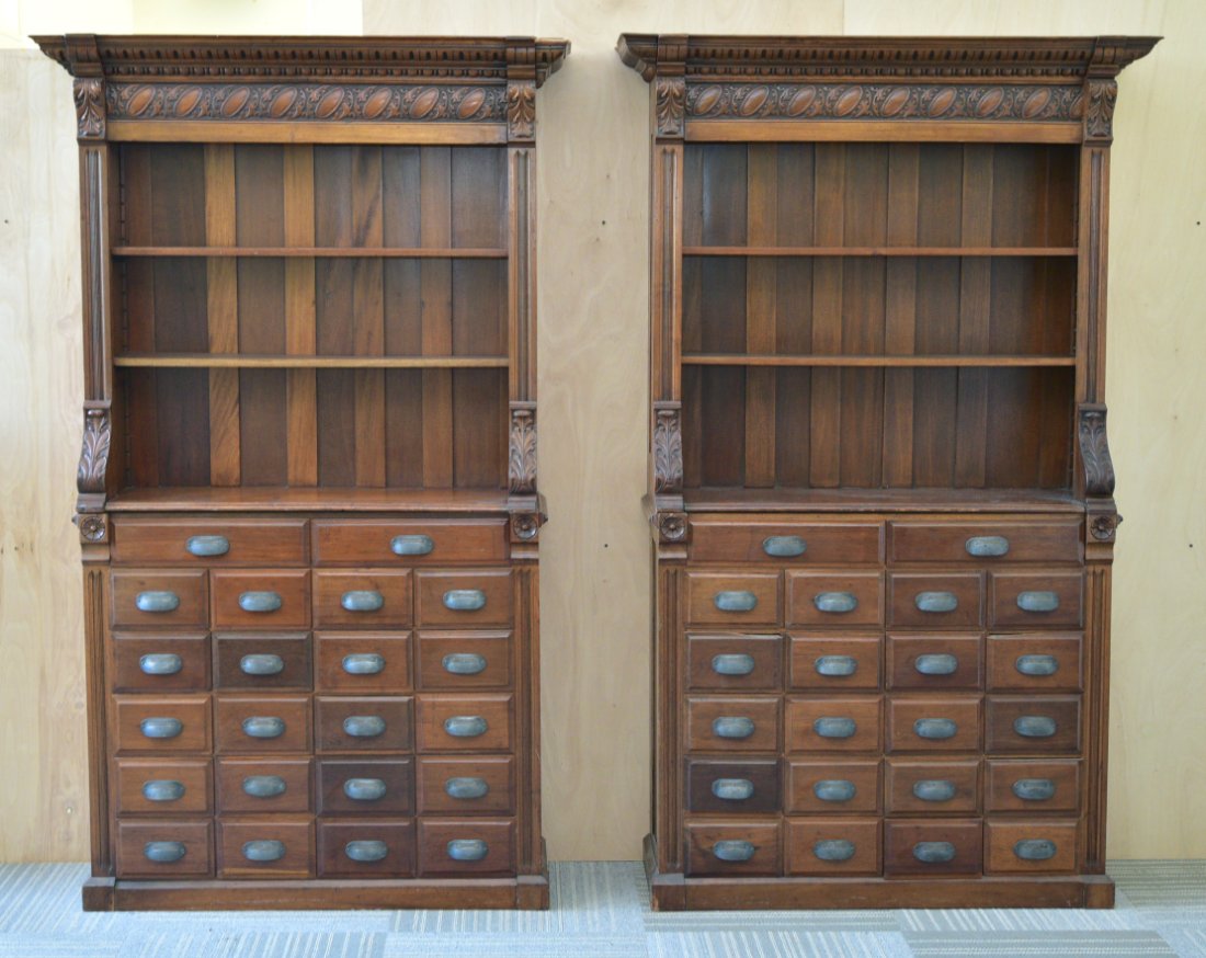 PAIR OF VICTORIAN AMERICAN WALNUT