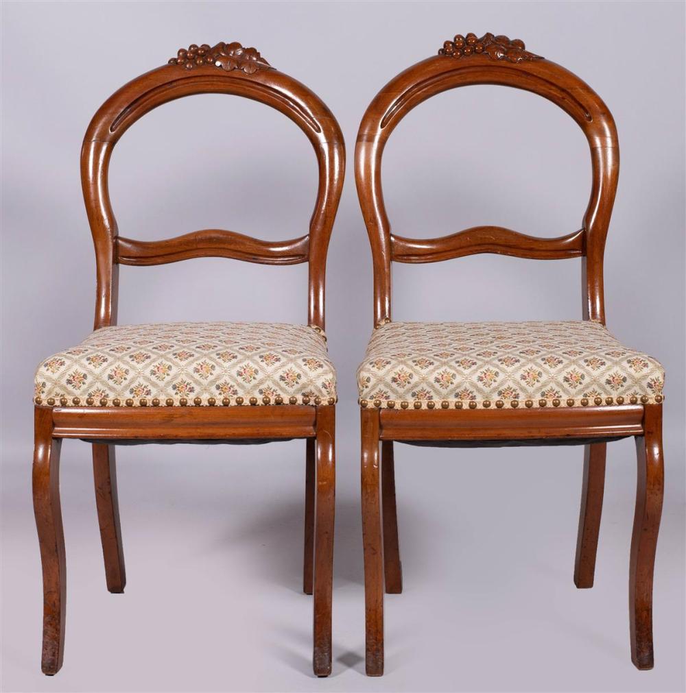 PAIR OF VICTORIAN BALLOON BACK SIDE