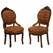 PAIR OF VICTORIAN BALLOON BACK