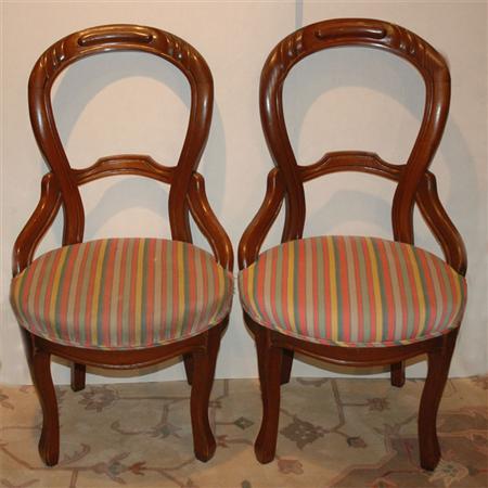 Pair of Victorian Balloon Back Side