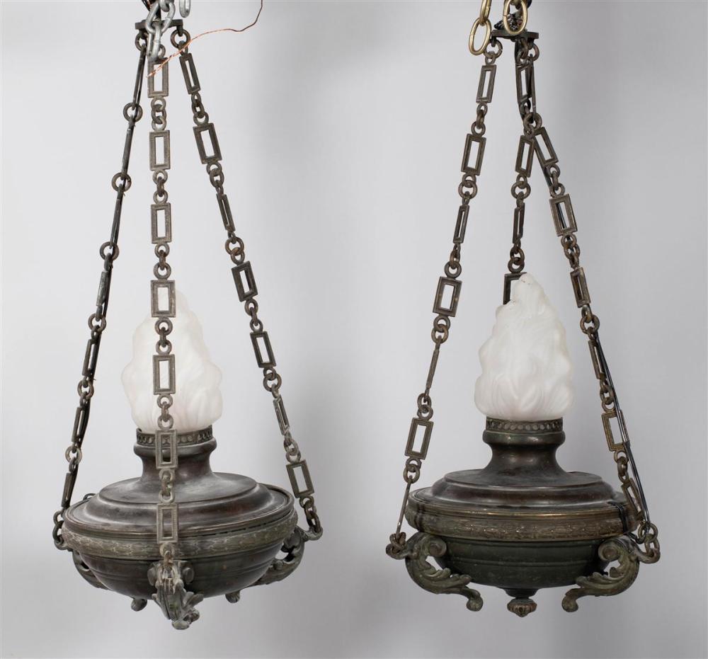 PAIR OF VICTORIAN BRASS AND