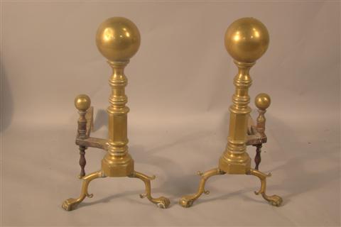 PAIR OF VICTORIAN BRASS