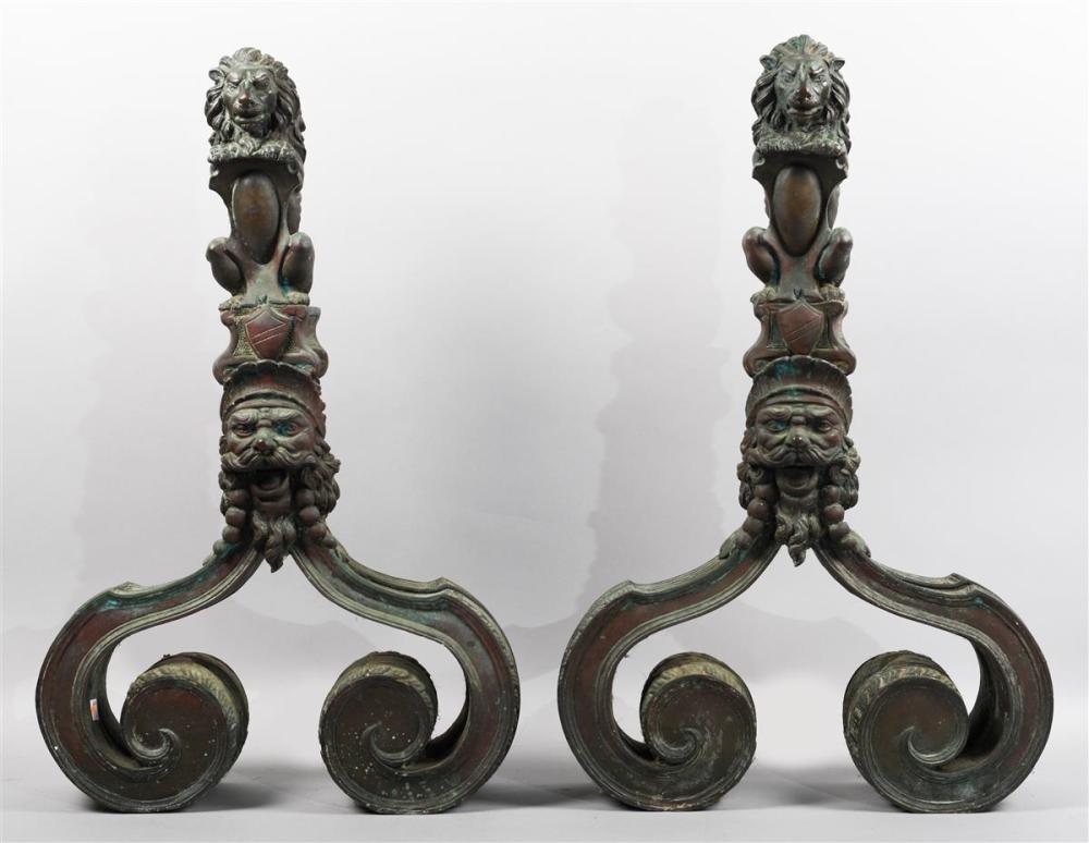 PAIR OF VICTORIAN BRONZE
