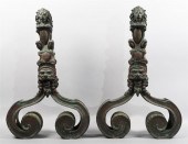PAIR OF VICTORIAN BRONZE ANDIR