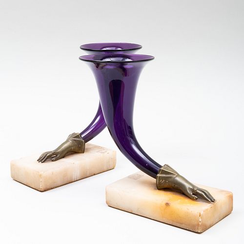 PAIR OF VICTORIAN BRONZE-MOUNTED