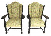 PAIR OF VICTORIAN CARVED MAHOG