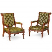 PAIR OF VICTORIAN CARVED OAK A