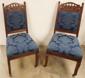 PAIR OF VICTORIAN CARVED WALNU