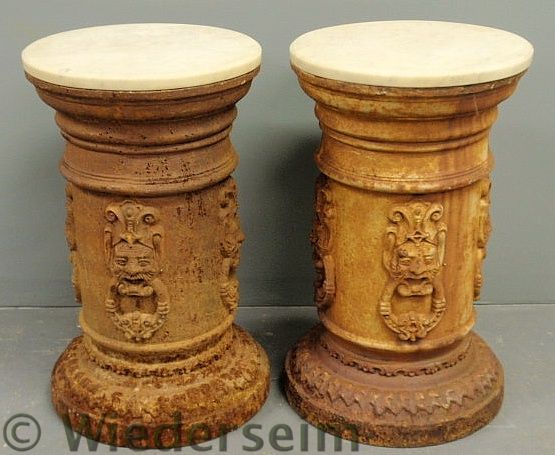 Pair of Victorian cast iron plant