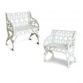 PAIR OF VICTORIAN CAST IRON 'G