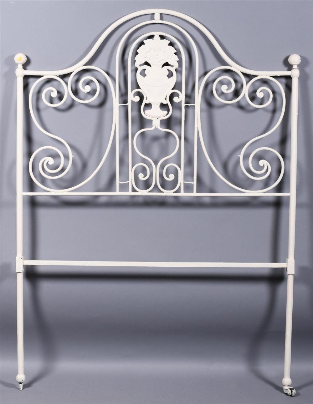 PAIR OF VICTORIAN CAST IRON WHITE