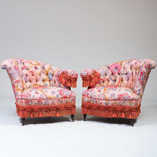 PAIR OF VICTORIAN EBONIZED AND