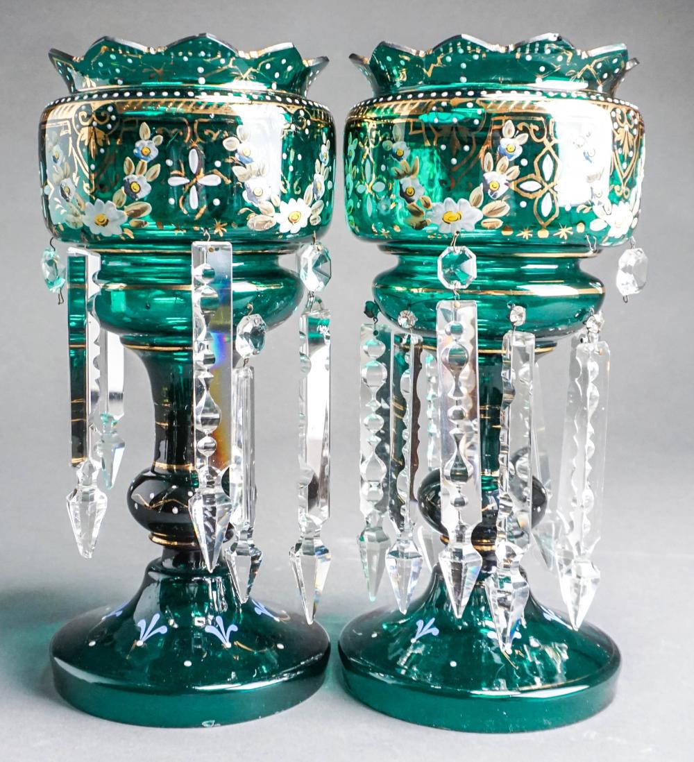 PAIR OF VICTORIAN ENAMEL