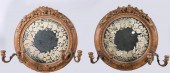 PAIR OF VICTORIAN ETCHED MIRRO