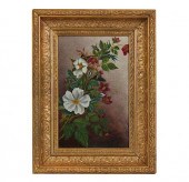 PAIR OF VICTORIAN FLORAL PAINT